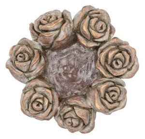 Zlatý cementový kvetináč misa s ružami Saint antique Rose - 24*24*9 cm - daan kromhout
