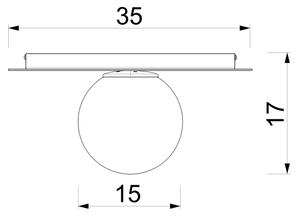 Stropné svietidlo FLAT 1xE27/15W/230V, priemer 35 cm, béžové
