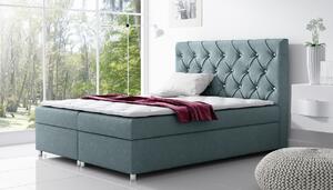 Čalúnená posteľ s úložným priestorom Vivien modrá 120 + topper zdarma