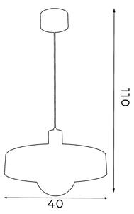 Luster na lanku CANAN 1xE27/15W/230V priemer 40 cm béžový