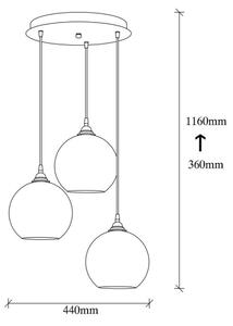 Luster na lanku GOLD 3xE27/40W/230V
