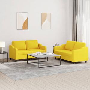 Maison Exclusive – 2-dielna sedacia súprava s vankúšmi, svetložltá látka