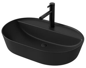 ČERNÁ keramické umývadlo na dosku 60 cm