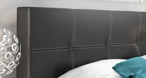 Štýlová posteľ Ada s vyšším čelom a úložným priestorom biela eko koža 160 x 200
