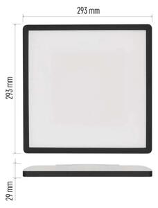 LED Stropné svietidlo FLORI LED/18W/230V 4000K čierna 29x29 cm
