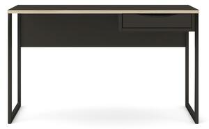 Čierny pracovný stôl Tvilum Function Plus, 130 x 48 cm