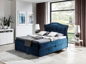 Elegantná rustikálna posteľ Bradley 140x200, modrá