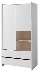 Biela detská šatníková skriňa Vipack Kiddy, 90 x 180 cm