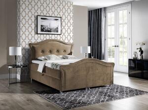Kúzelná rustikálna posteľ Bradley Lux 180x200, svetlo hnedá + TOPPER