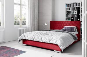 Elegantná čalúnená posteľ Champ 200x200, červená