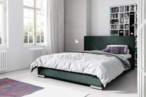 Elegantná čalúnená posteľ Champ 160x200, zelená