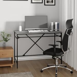 Maison Exclusive - písací stôl šedý Sonoma 100x50x76 cm drevený materiál a železo