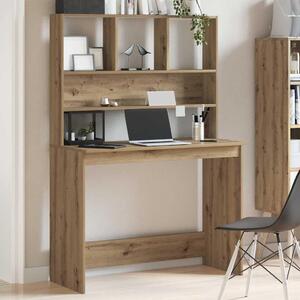 Maison Exclusive - písací stôl s policou Artisan-dub 102x45x148cm drevený materiál