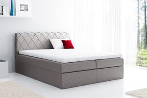Pohodlná čalúnená posteľ Perez 160x200, béžová