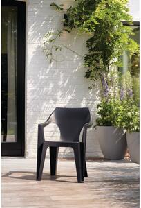 Tmavosivá plastová záhradná stolička Dante – Keter