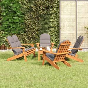 Maison Exclusive – 5-dielna záhradná súprava Adirondack z masívneho akátového dreva