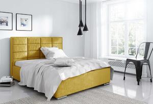 Elegantná manželská posteľ Caffara 120x200, žltá