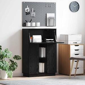 Maison Exclusive – písací stôl, čierna farba, vzhľad dubového dreva, materiál: drevotrieska