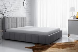 Jemná čalúnená posteľ Lee 160x200, šedá