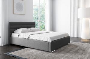 Elegantná čalúnená posteľ Leis 180x200, tmavo šedá