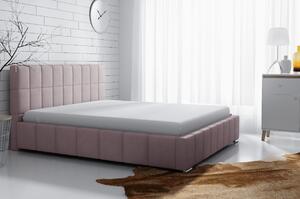Jemná čalúnená posteľ Lee 200x200, ružová