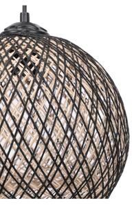 Luster na lanku JUTE 1xE27/60W/230V čierna