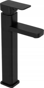 Granitan | CARO – Vysoká umývadlová batéria – Vysoké vyhotovenie – Čierna – Keramická hlavica