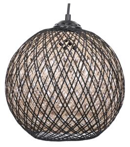 Luster na lanku JUTE 1xE27/60W/230V čierna
