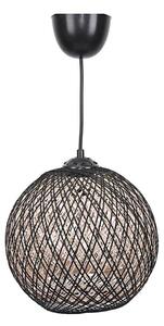 Luster na lanku JUTE 1xE27/60W/230V čierna