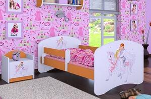 Detská posteľ bez šuplíku 140x70cm PRINC NA BIELOM KONI