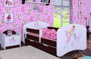 Detská posteľ so zásuvkou 140x70 PRINC NA BIELOM KONI