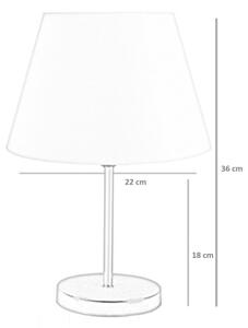 Stolná lampa 1xE27/60W/230V béžová/lesklý chróm