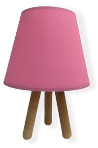 Stolná lampa WOOD 1xE27/60W/230V ružová