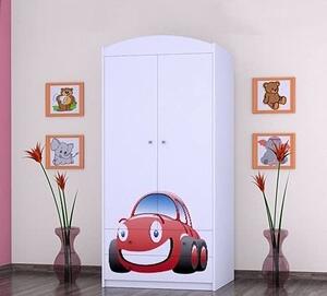 BDW Šatníková skriňa, 2 dvere, 2 zásuvky, šatníková skriňa, 180x90 cm, biela