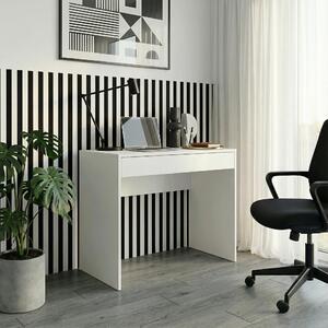 Písací stôl FORDE - priestranný - so zásuvkou - biely - šírka 75 cm, výška 75 cm, hĺbka 50 cm