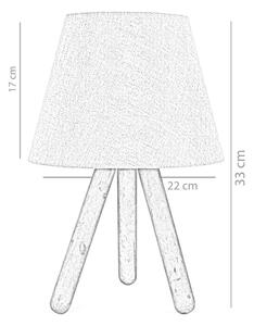Stolná lampa WOOD 1xE27/60W/230V krémová