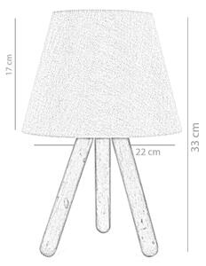 Stolná lampa WOOD 1xE27/60W/230V modrá