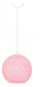 Luster na lanku JUTE 1xE27/60W/230V ružová