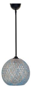 Luster na lanku JUTE 1xE27/60W/230V modrá