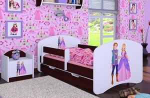 Detská posteľ so zásuvkou 180x90cm PRINC A PRINCEZNÁ