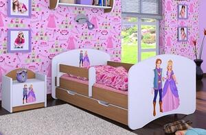 Detská posteľ so zásuvkou 180x90cm PRINC A PRINCEZNÁ