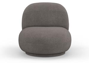 Sivé kreslo z textílie buklé Chuck – Micadoni Home