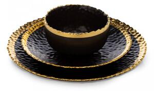 DekorStyle Keramický tanier Kati 20 cm čierny