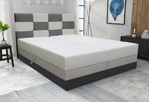 Dizajnová posteľ MARLEN 180x200, šedá + béžová