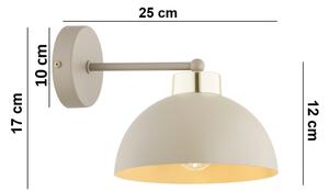 Brilagi - Nástenné svietidlo MOON 1xE27/60W/230V béžové/zlaté