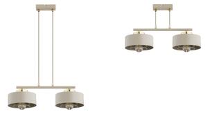 Brilagi - Závesný luster na lanku SPRING 2xE27/60W/230V béžová/zlatá