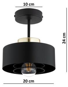 Brilagi - Prísadený luster SPRING 1xE27/60W/230V čierna/zlatá