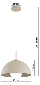 Brilagi - Luster na lanku COSMO 1xE27/60W/230V, priemer 30 cm, béžová/zlatá