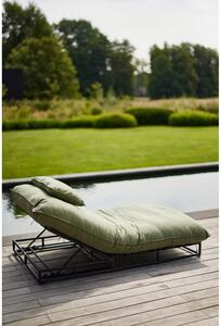 Zelené kovovo-polstrované záhradné ležadlo Emma - Hartman