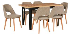 PROFI jedálenský set stôl IKON 5, stolička MONTI 4